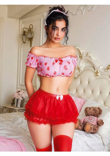 Romantik Fırfırlı 2’li Fantazi Takım