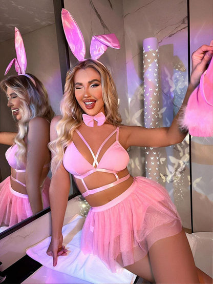 NG Lingerie Pembe Tavşan Fantezi Kostüm Seti