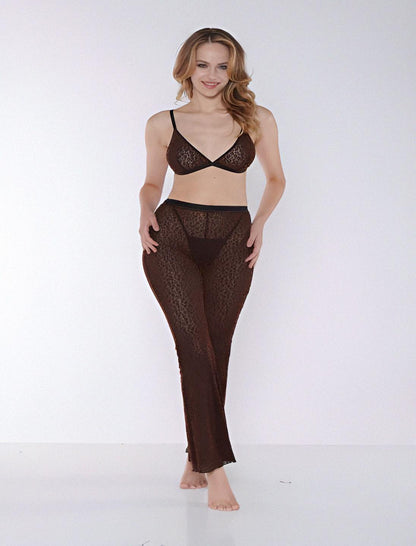 Transparan 3’lü Pantolonlu Set