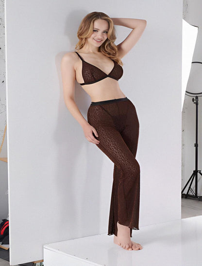Transparan 3’lü Pantolonlu Set